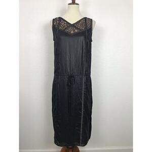 BCBGMaxAzria Greta Coated Floral Lace Shift Dress